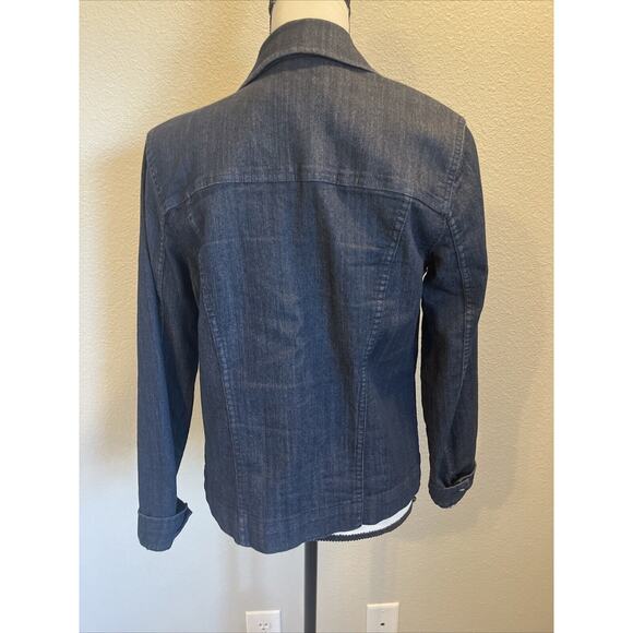 Croft & Barrow Long Sleeve Button Up Jean Jacket Womens Size Small Dark Wash - Picture 3 of 10